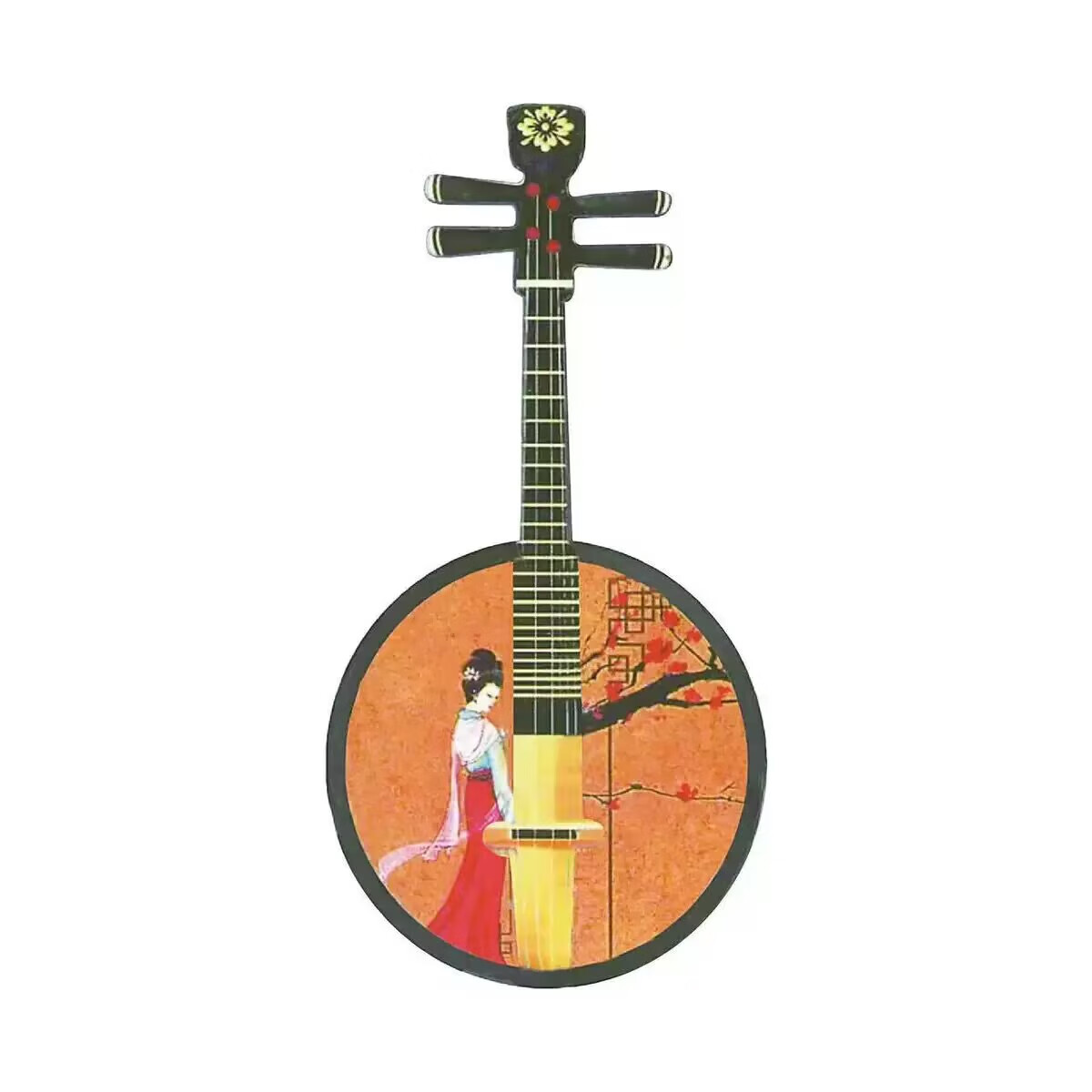 BEYZK2025新款苏州文创伴手礼贴磁铁中国风纪念品南京博物馆小礼物 【主图款】琵琶中阮月琴古筝4款