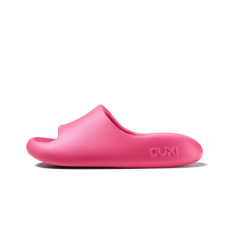 朴西可户外情侣厚底踩屎感凉拖鞋男士夏季防滑软底家居室内拖鞋女 树莓粉 35-36