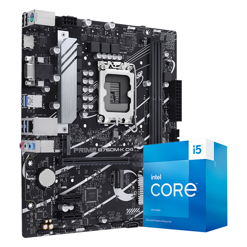 ���ڲ�������˶��ASUS��H610/B760 ������װ Ӣ�ض�12�� i5 12490F/12600KF/i512400F��װ ����CPU��װ ��U��װ ��˶ H610M-G D4 i5 12600KF 1693Ԫ(������)