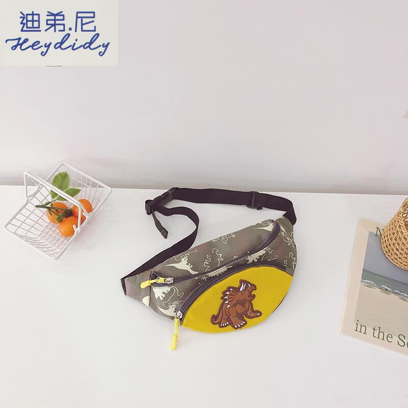 迪弟.尼  HEYDIDY儿童包包斜挎包男童胸包恐龙腰包小孩户外时尚个性小背包零钱包潮 蓝色