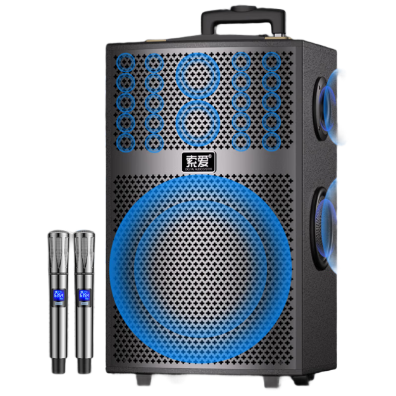 索愛（soaiy）X64家庭ktv音響套裝戶外便攜廣場(chǎng)舞藍(lán)牙音響帶顯示屏幕唱歌專用移動(dòng)音箱家用點(diǎn)歌機(jī)卡拉ok一體機(jī)