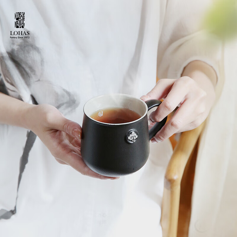 陆宝泡茶杯带过滤马克杯子水杯铂金办公杯可定制礼盒装 云中锦书盖杯