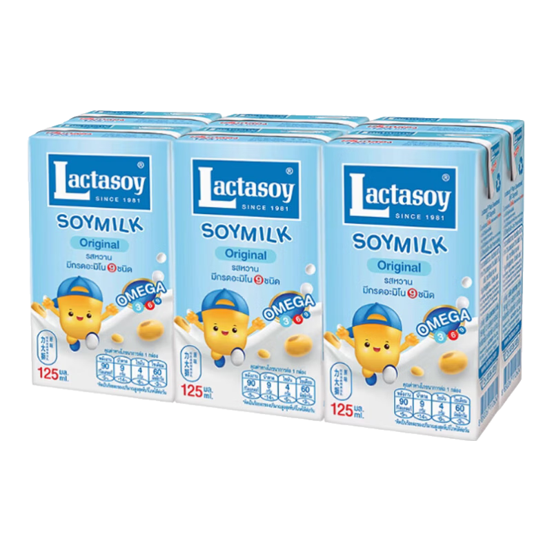 ��̩�����ڡ�lactasoy����ʨ����ֲ��������125mL��ͯӪ������� ����ԭζ6�� 125ml