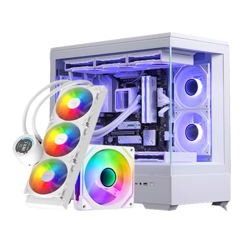 ���ڲ��������������᰺������������̨ʽ���羺��Ϸ֧��360ˮ����״���ɫ������MATXȫ��͸ ��+�⾵PLUS����1��5��+SX360���� 573Ԫ