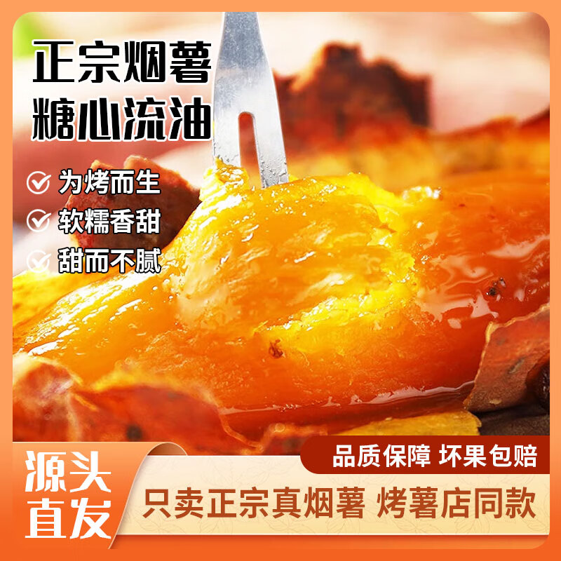 鲁禧 山东烟薯烤薯专用 糖心流油满屋飘香沙地烟薯 香甜烤烟薯 净重4.5斤(单果1-4两) 京东折扣/优惠券