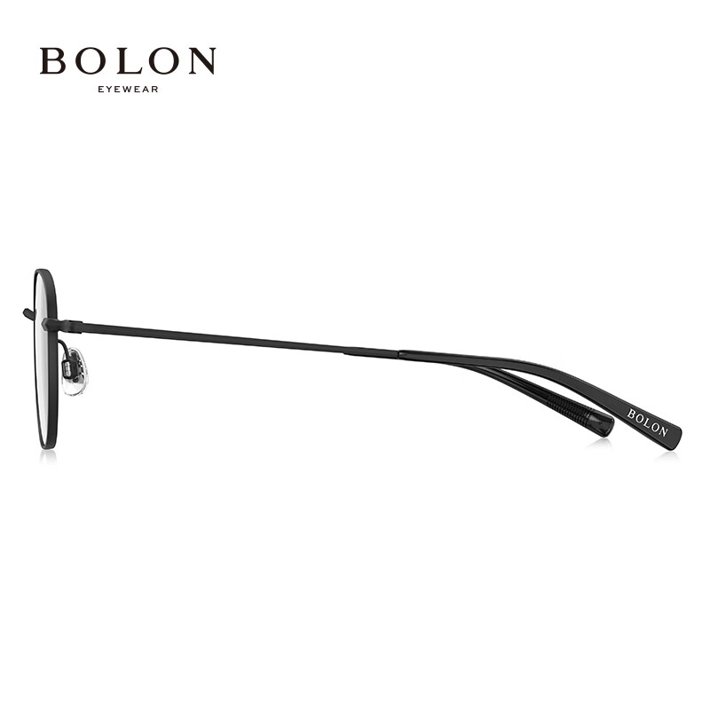 暴龙(BOLON)近视眼镜框 厂家直发 复古文艺金属镜架 暴龙眼镜 BA7006 B11-半光哑黑镜框 此项仅单框-镜框支持试戴