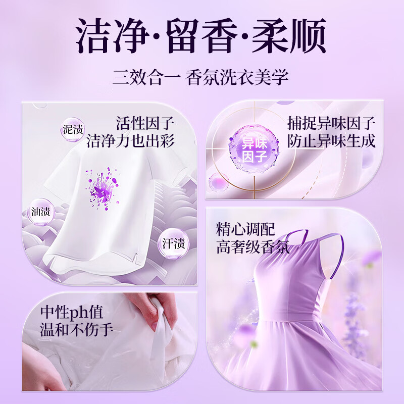 泰克斯乐（Texlabs）薰衣芬芳 持久留香去污渍深层深层洁净护理超值好用【到手10 斤】 薰衣草洗衣液