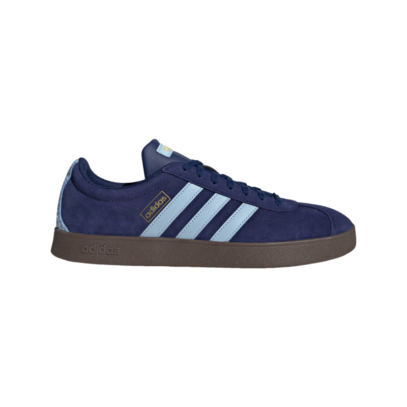 adidas T头鞋 VL COURT 2.0复古板鞋德训鞋男女阿迪达斯轻运动   深蓝/粉蓝/树脂黄   38