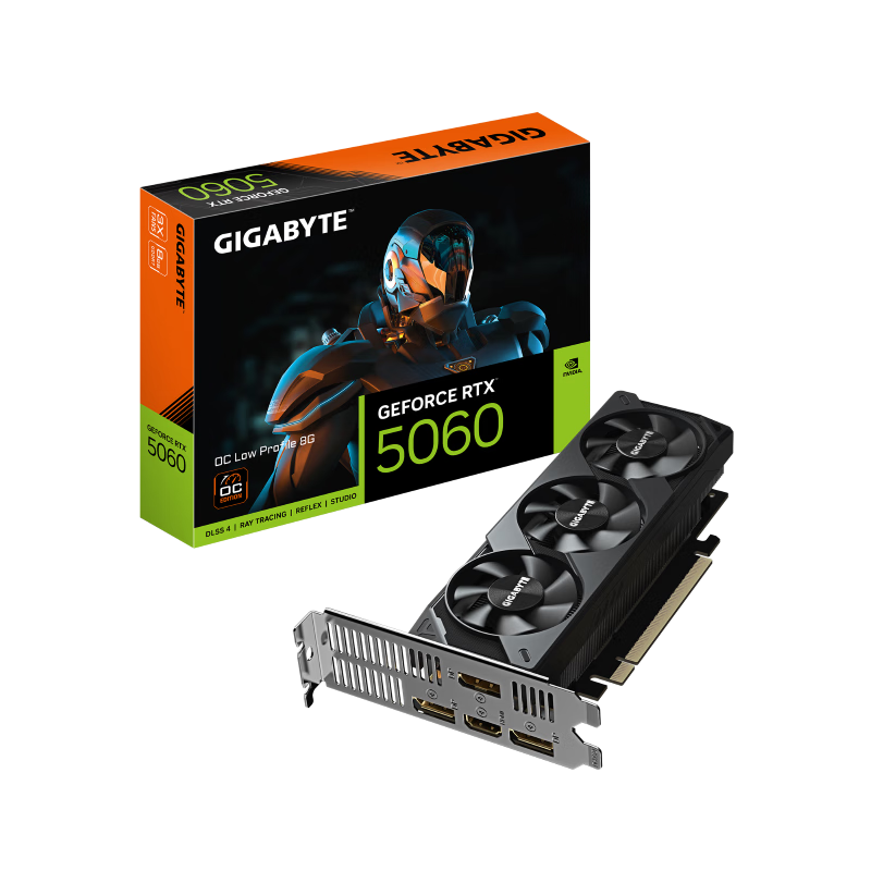 技嘉(GIGABYTE)RTX 5060 8G显卡 魔鹰/雪鹰/白色冰猎鹰/小雕/风魔 台式机电脑 黑神话悟空游戏智能学习独显 RTX5060 OC 8G半高刀卡 迷你小巧