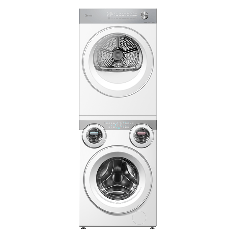 美的（Midea）三筒洗衣机洗烘一体+烘干机 洗烘套装 分区洗【可爱多MD11DDEX+10HEX】三桶 内衣裤杀菌 国家补贴