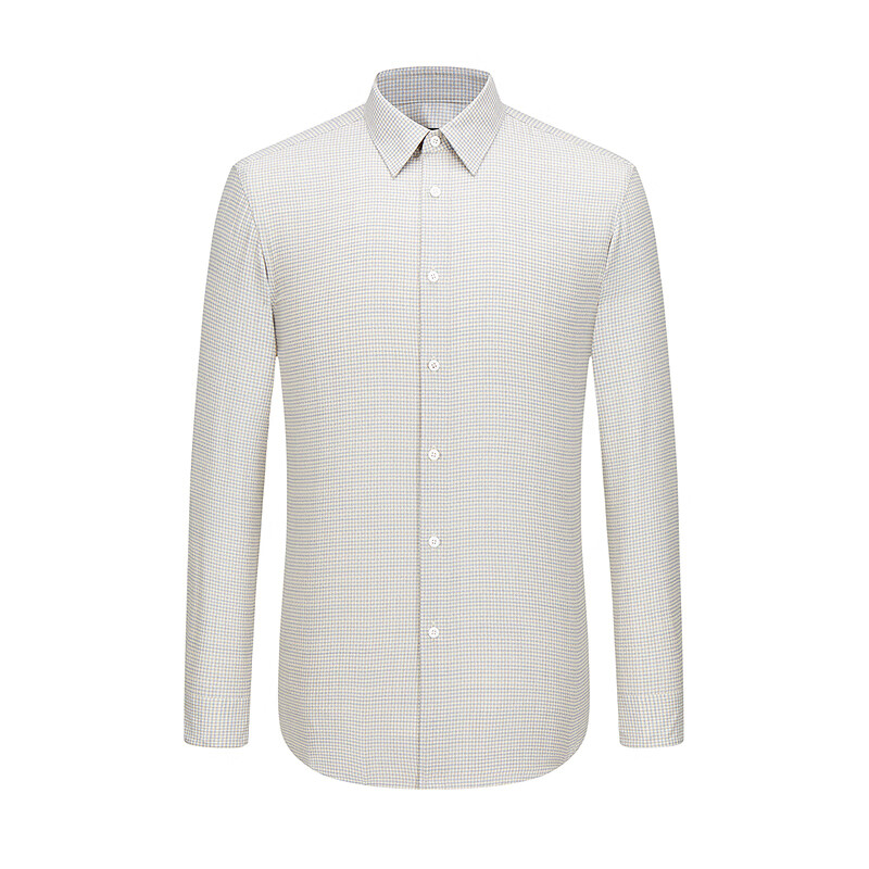 雅戈尔衬衫男士2025秋冬青年男长袖衬衫YLQW115695YJA【商场同款】 卡其格子YLQW115695YJA 39 （170/88A）