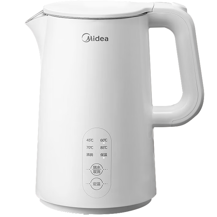 美的（Midea）电热水壶烧水壶自动断电保温一体 316L不锈钢 1.5升恒温壶保温养生自动断电15X301-PRO