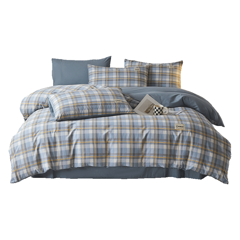 名创优品（MINISO）100%纯棉被套200x230cm全棉被罩单件宿舍家用双人2米x2.3米