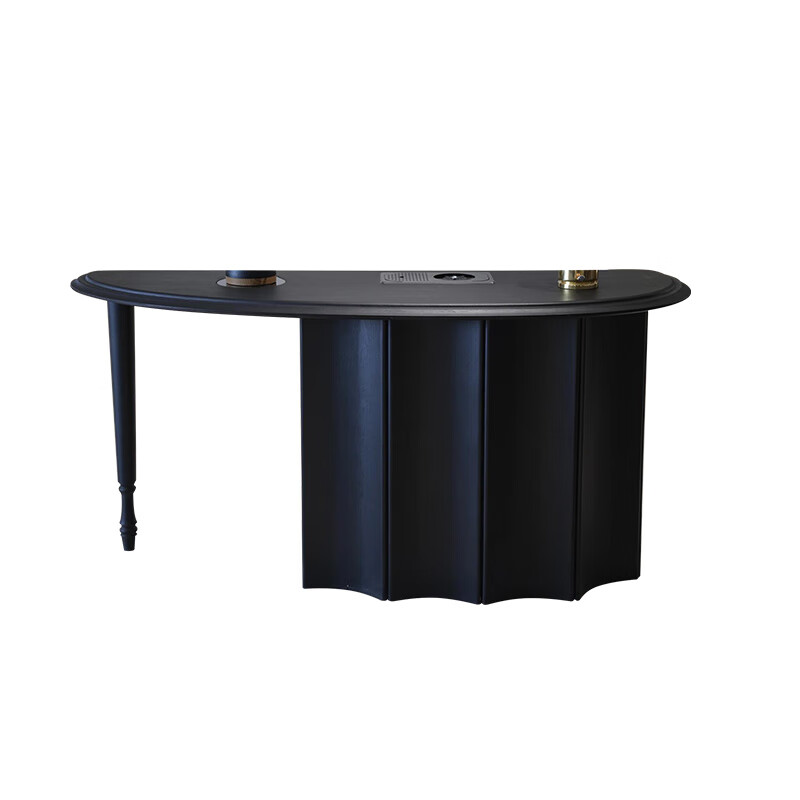 tmjd miss实木茶桌2025新款侘寂风弧形泡茶台嵌入式烧水一体高端半圆