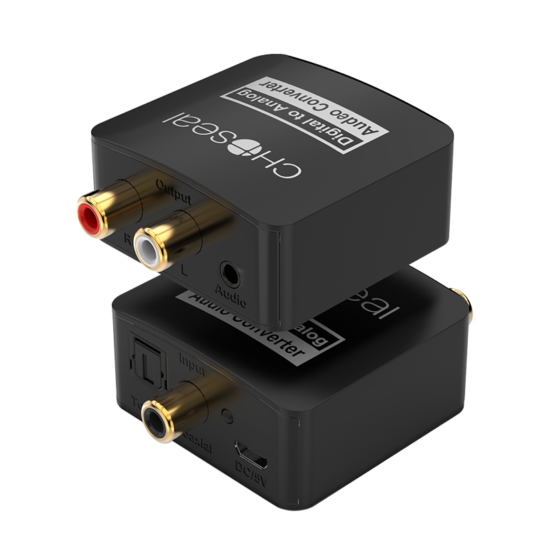 ��Ҷԭ��CHOSEAL�����ֹ���ͬ����Ƶת���� ���ӻ�����PS4��˫����2RAC ���칦��SPDIFתģ��3.5mm  QZ210