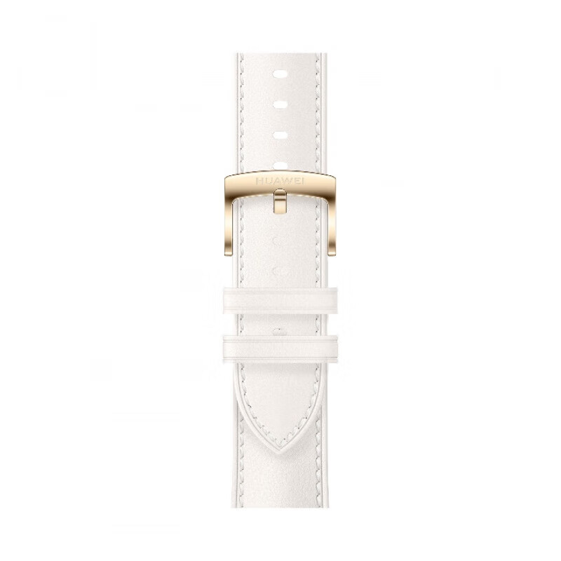华为QiuckLink表带华为WATCH FIT4/Fit5/Fit5 pro手表系列原装表带4Pro手表表带 【M码】尖尾真皮珍珠白真皮表带