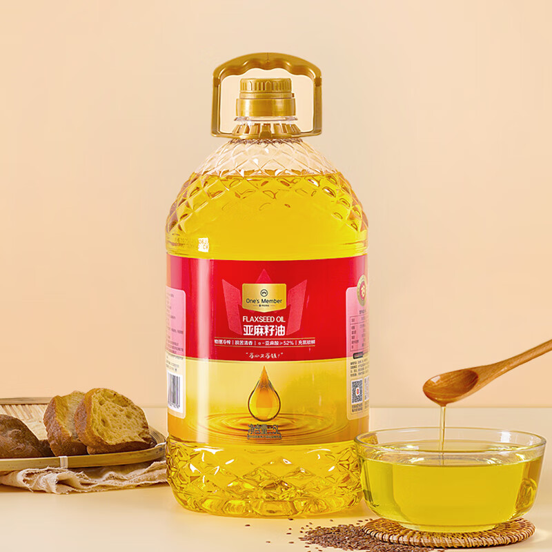 1号会员店 One's Member 低温压榨亚麻籽油 5L 食用油