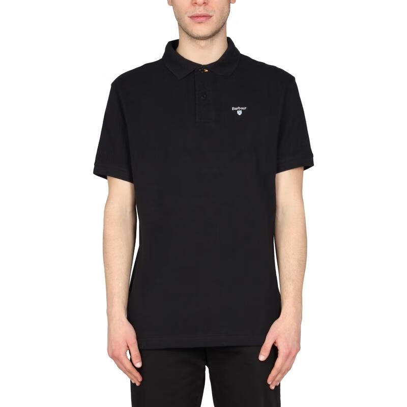 Barbour宽松版男士短袖Polo衫男款休闲polo衫 BLACK 均码 |S