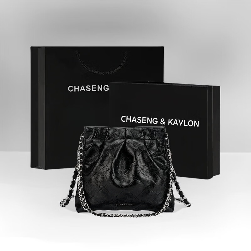 CHASENG&KAVLON生日礼物女友轻奢包包小&ck女包流浪包女士包水桶包链条包托特包 白色中号-轻奢CK流浪包 CK0809