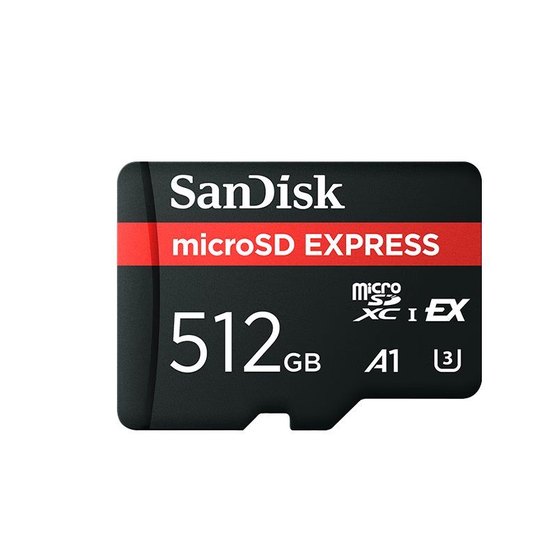 闪迪（SanDisk）512GB TF(MicroSD Express)内存卡 读880MB/s 写650MB/s 适配运动相机无人机 Switch2游戏机存储卡