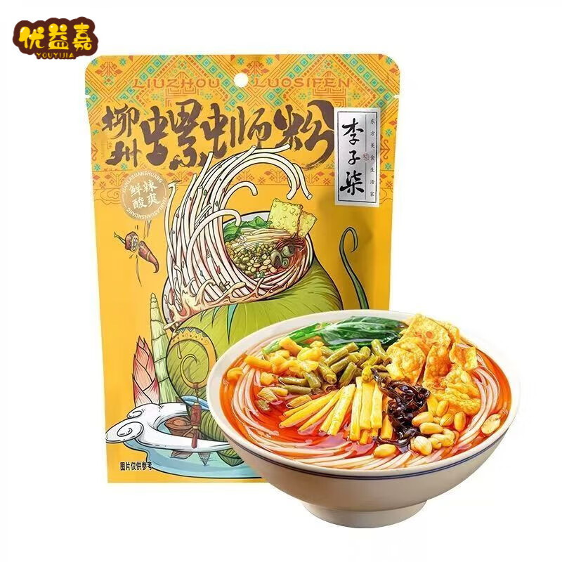 李子柒螺蛳粉柳州特产螺狮粉速食广西螺丝粉米粉米线 李子柒螺狮粉216g*1包