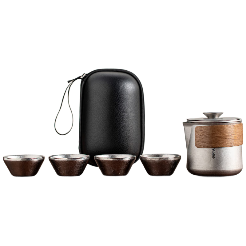 豪峰2025新款整套户外钛茶具套装家用便携泡茶旅行快客送伴手礼物