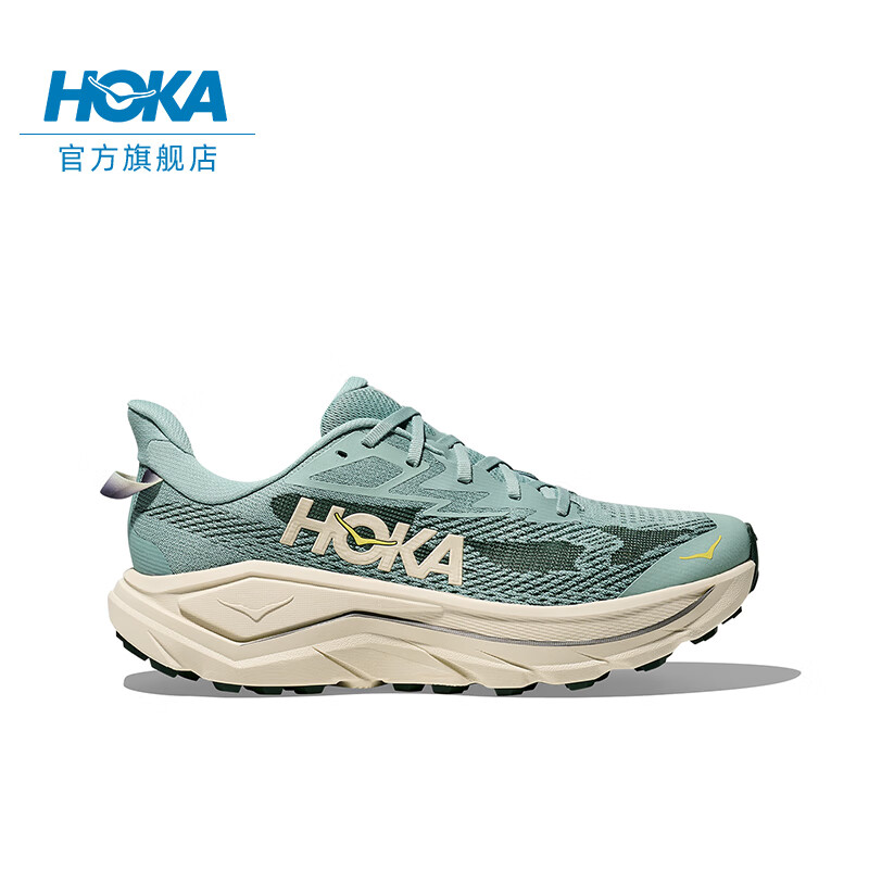 HOKA男女款秋季挑战者 8全地形跑步鞋CHALLENGER 8透气户外 玉石绿/松露盐色-男 46