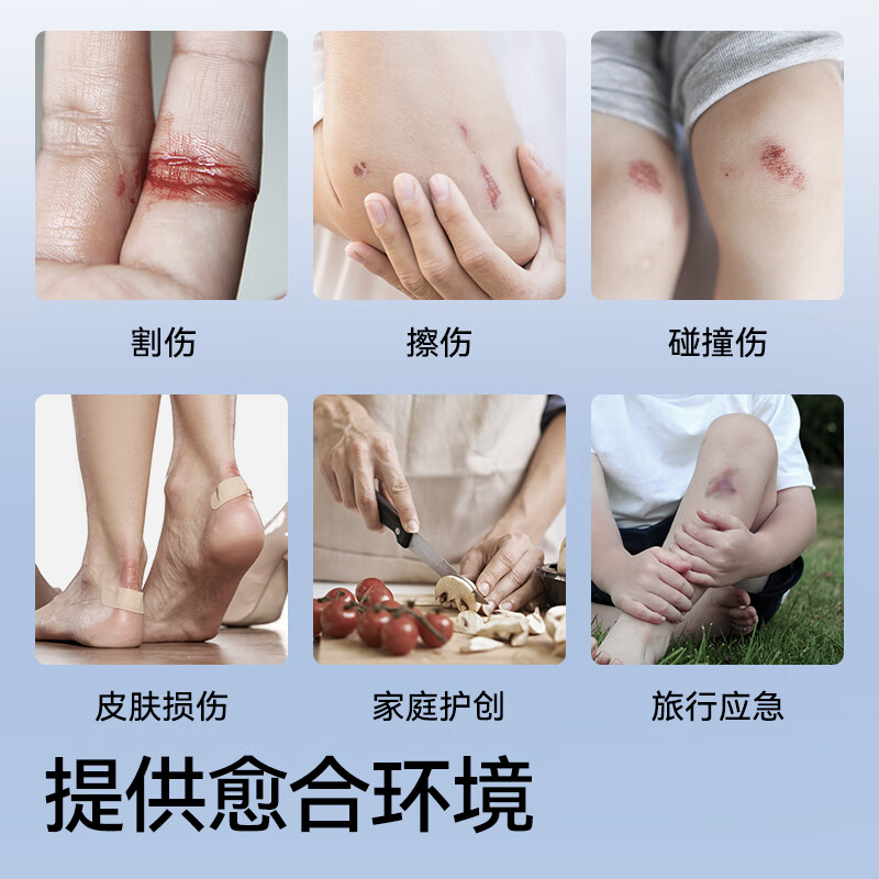 振德（ZHENDE）创口贴透明PU防水型创口贴医用脚后跟止血贴水胶体足跟贴硅凝胶 【防水型|透明|80%人选择】创口贴 100片/盒