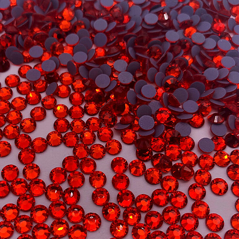 新品奥钻五彩平底烫钻 衣服DIY贴钻补钻带胶幻彩钻深蓝钻烫图配饰 绿色5毫米20号钻一包数量1440颗