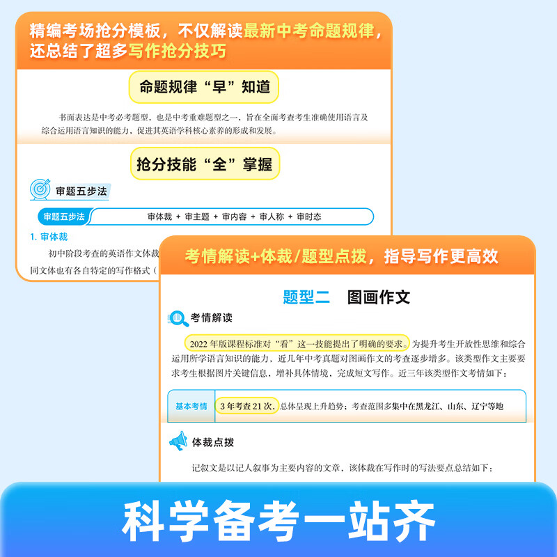 作业帮2025版初中语文作文万能模板语文作文高分范文精选七八九年级中考满分作文素材九大主体押题预测名师视频讲解初中适用全国通用 【1册】初中英语作文万能模板 无规格