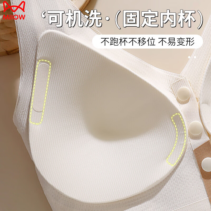 猫人(MiiOW)大码孕妇哺乳内衣女孕期喂奶专用聚拢防下垂大码产后哺乳文胸喂奶 深绿 5XL 【建议200-240斤46BCDE】