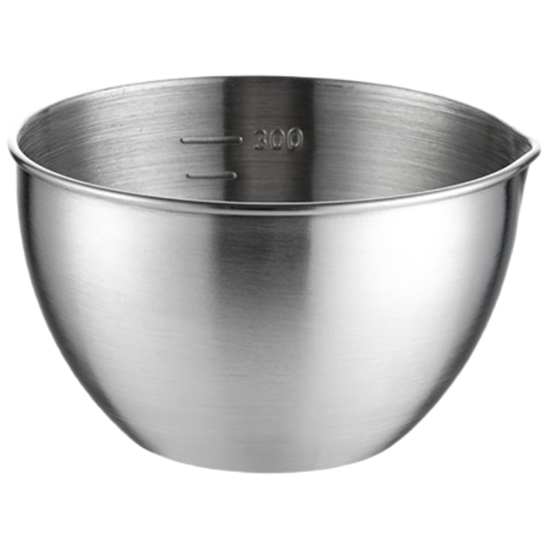 onlycook304不锈钢料理碗食品级打蛋碗刻度烘焙沙拉碗打蛋盆大碗-300ml
