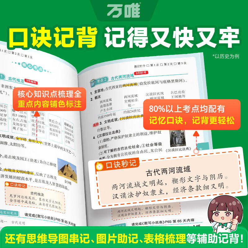 万唯口诀秒记初中小四门2026新书必背知识点初一初二初三789年级道法历史生物地理政治基础知识手册套装万维教育官方旗舰店 初中通用 立省49.9元【道历生地】4本套装