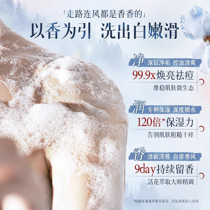 谜草集沐浴露洗发水山茶花香氛保湿滋润持久留香72H大容量男女士 【买1送1】山茶花沐浴露1200ml*2瓶