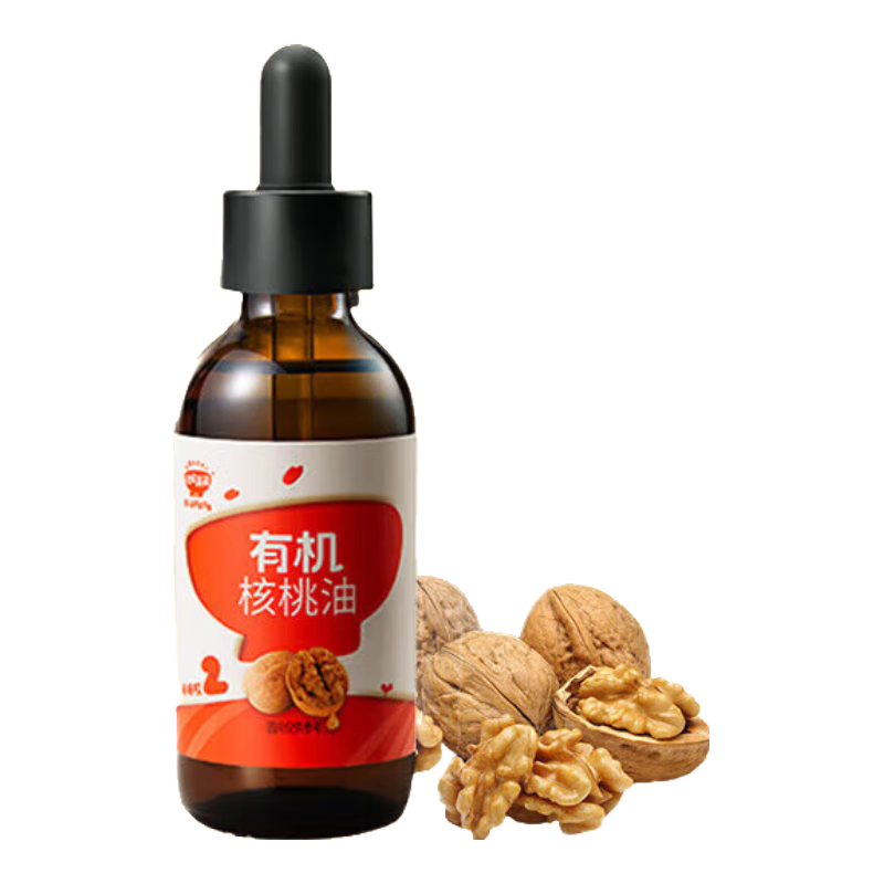 秋田滿滿有機(jī)核桃油 兒童輔食油牛油果油亞麻籽食用油-享嬰兒營養(yǎng)食譜 有機(jī)核桃油126ml 1瓶