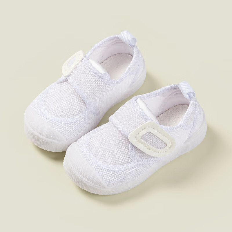 幸福玛丽（Cheerful Mario）幼儿园夏季儿童小白鞋男童女童布鞋宝宝帆布鞋 白色(可写姓名-幼儿园) 10.5 内长15cm_150适合脚长14cm