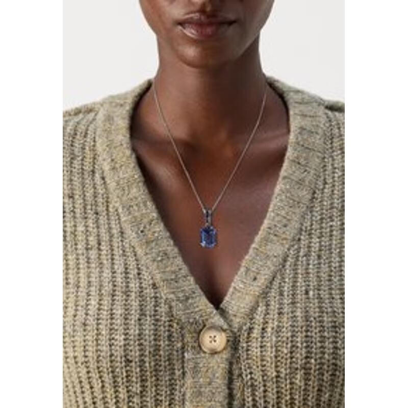 施華洛世奇（SWAROVSKI）新款藍(lán)色長(zhǎng)款項(xiàng)鏈水晶精致鎖骨鏈輕奢優(yōu)雅女式首飾女鎖骨鏈送女友 blue ONE SIZE