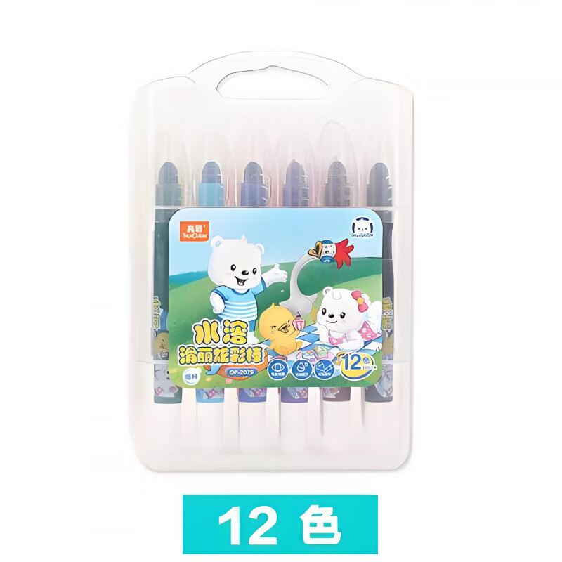 真彩（TRUECOLOR）炫彩棒晶彩棒水溶油畫棒小學(xué)生美術(shù)用品 2079-12色