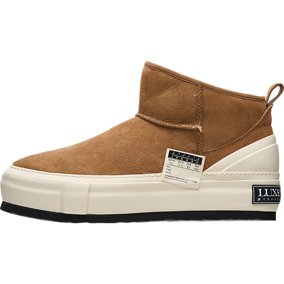 XVESSEL吴建豪同款秋冬新款保暖羊皮毛一体雪地靴女增高棉鞋厚底冬鞋 棕色F24X54Y 43