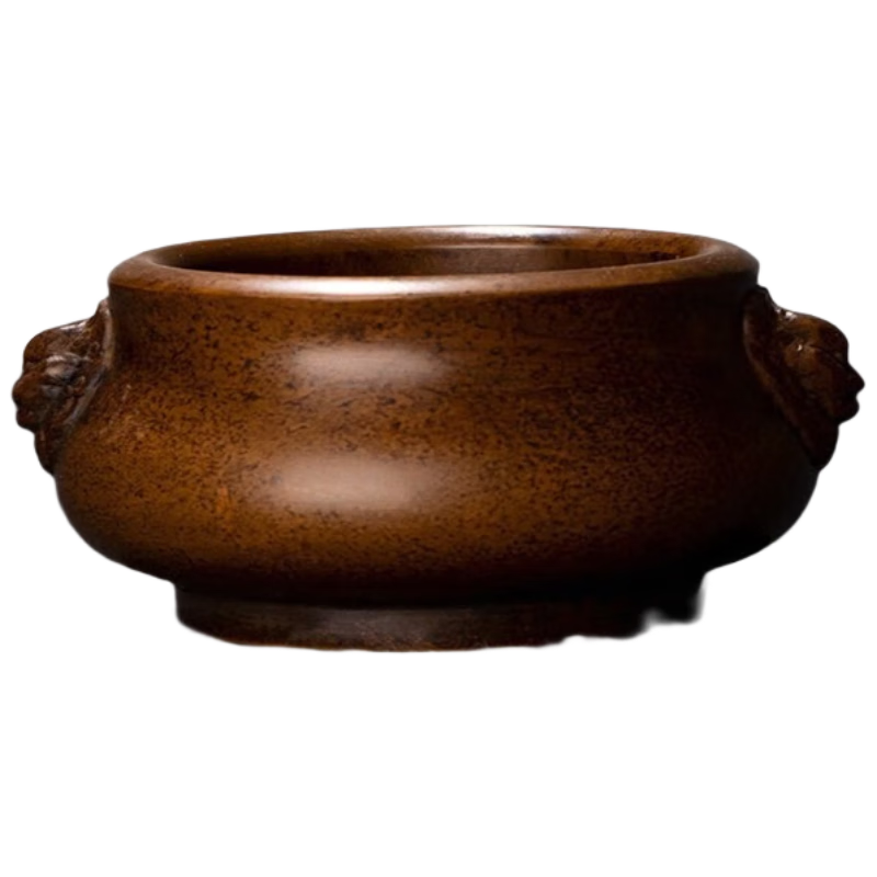 善璉湖筆 銅筆洗 收藏文玩手把玩擺件鎮紙鎮尺筆洗水盂國畫(huà)仿古銅器文玩禮品