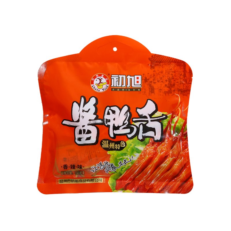 初旭食品（chuxufood）溫州特產(chǎn)初旭醬鴨舌頭醬香味辣味甜辣味240g鹵味休閑零食小吃 香辣味