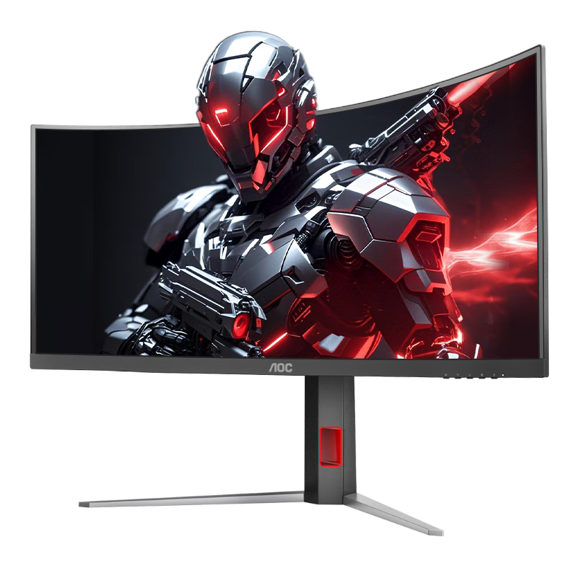 AOC 34英寸準4K顯示器21:9帶魚屏游戲電競1ms臺式電腦顯示屏小鋼炮寬屏HDR屏幕 240HZ HVA快速液晶CU34G4Z