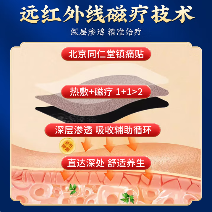 李时珍远红外磁疗镇痛贴膏药贴颈椎贴治疗贴神器 5盒装