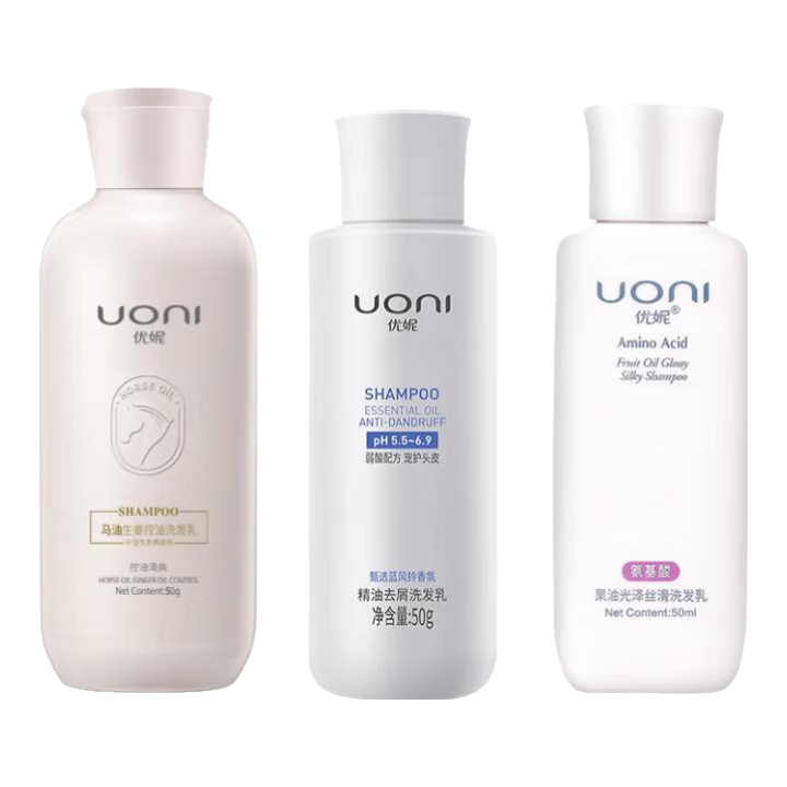 優(yōu)妮精油果油馬油洗發(fā)水去屑控油護發(fā)素旅行裝便攜隨機試用裝出行推薦 優(yōu)妮洗發(fā)水60g*2瓶+小樣10g*6