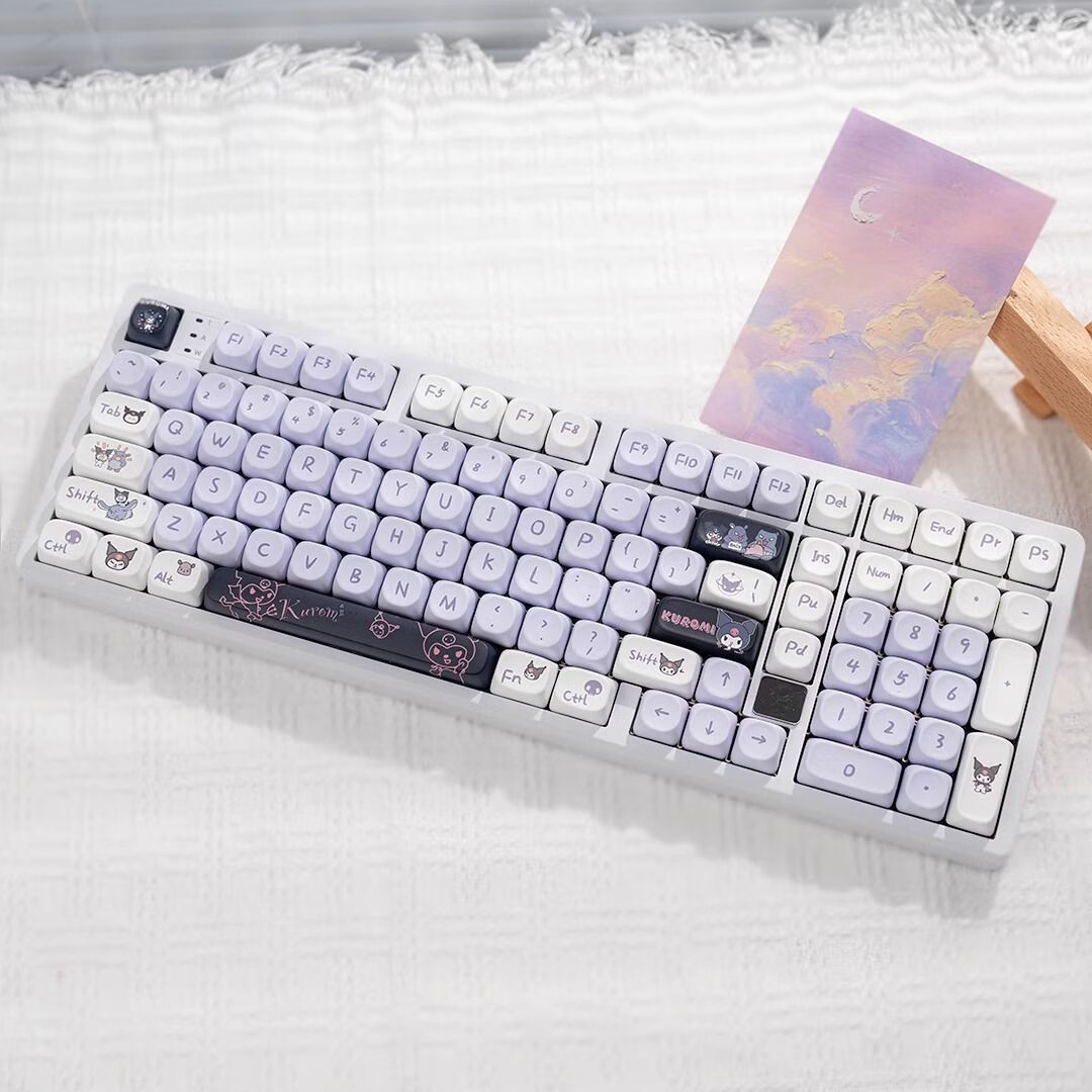 萌奇堡库洛米键盘键帽周边 140键全套XDA高度动漫卡通pbt热升华键帽 库洛米盒装键帽