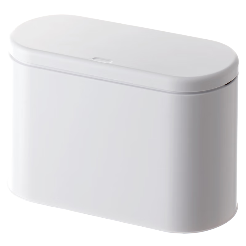 懶角落桌面垃圾桶家用按壓式彈蓋臥室床頭茶幾紙簍辦公桌收納筒 單個(gè)裝