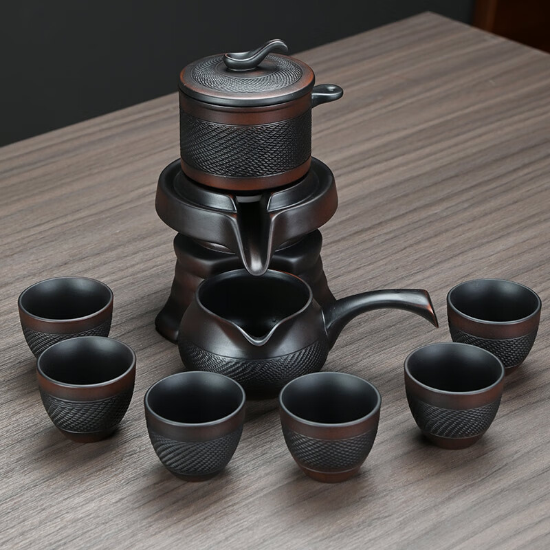 祥福祥福功夫茶具套裝2025新款家用防燙高端紫砂壺懶人自動泡茶 新款紫陶時來運(yùn)轉(zhuǎn)泡茶器6杯