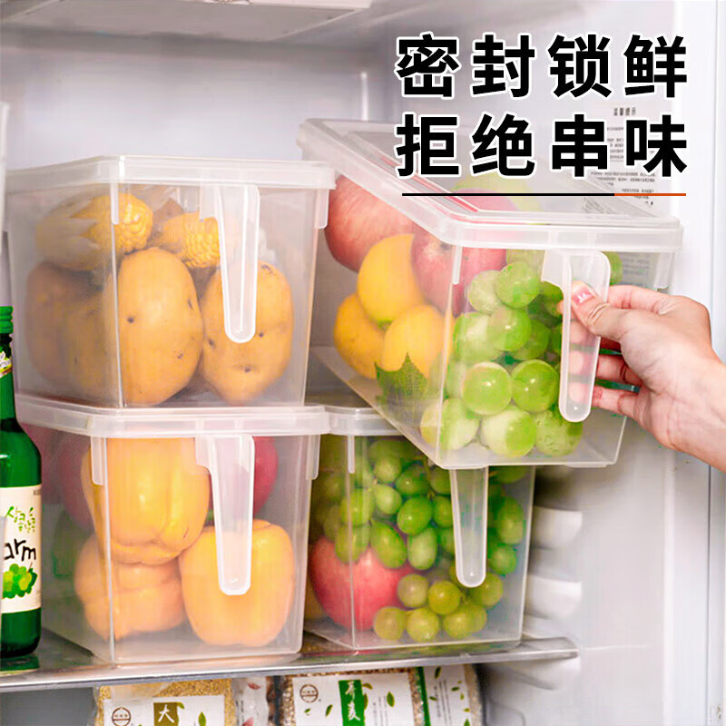 百易特冰箱收纳盒食品级保鲜盒厨房蔬菜饺子整理神器冷冻专用鸡蛋储物盒 冰箱收纳盒【2个装】