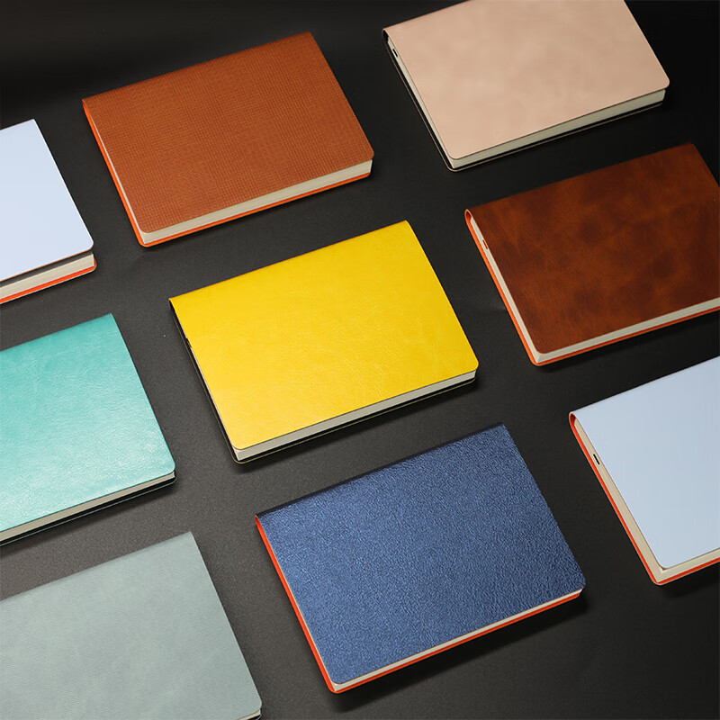 记忆印象软面抄口袋横线笔记本子 便携横线日记本 随身横线记录本 logo定制 企业定制服务 口袋横线本-纹理棕（100mm*140mm）