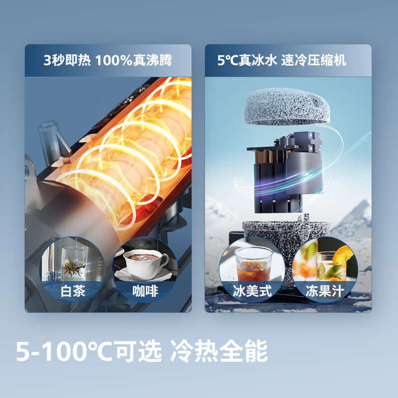 飞利浦(PHILIPS)净水器冰境i1 家用台式即热免安装净饮机饮水机矿泉加热直饮一体机 净水器 【首创制冰净水器】两芯ADD8600